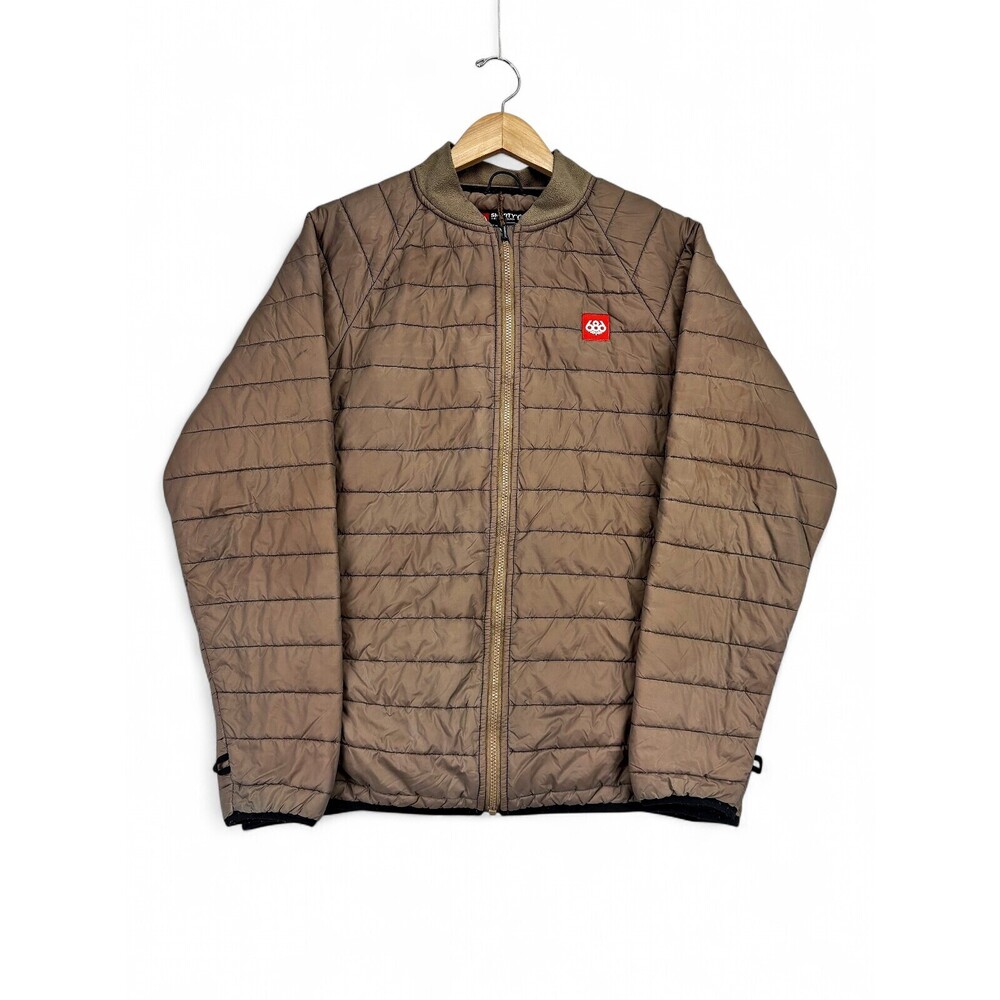 686 Men's Quilted Puffer Jacket Bomber Tan L